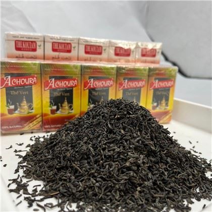 China Green Tea Chunmee 25g Box Verpackung Achoura-Qualität auf dem westafrikanischen Markt mit kostenlosen Proben